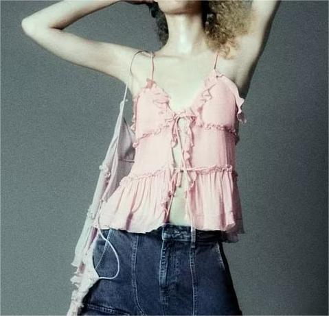 Women' Translucent Laminated Decoration Camisole Top Small Vest-Fancey Boutique