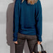 Ladies Autumn Winter Design Pile Collar Loose Velvet Long Sleeve Knitted Top Pullover-Fancey Boutique