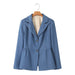 Color-Blue-Autumn Winter Personalized Blazer Blue Blazer-Fancey Boutique