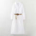 Color-White-Summer Women Clothes Elegant Slightly Mature with Belt Shirt Dress-Fancey Boutique