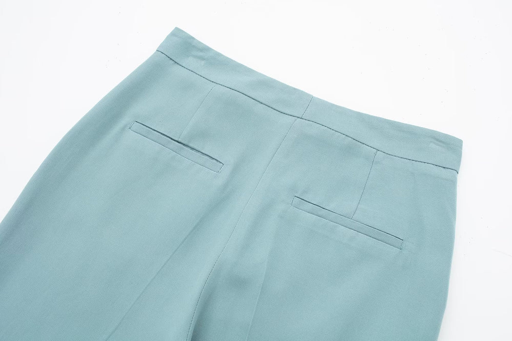 Women Women Casual Asymmetric Vest Jacket Wide Leg High Waist Trousers Suit-Fancey Boutique