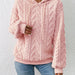 Color-Pink-Fall Winter Women Pullover Sweater Flannel Hooded Loose Plush Jacket-Fancey Boutique