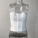 Color-White-Women Clothing Sexy Solid Color Lace Sling Boning Corset Steel Ring Wrapped Chest Breasted Backless Vest-Fancey Boutique
