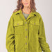 Color-Green-Women Clothing Winter Big Pit Strip Big Pocket Shacket-Fancey Boutique