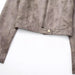 Women Clothing Autumn Suede Stand up Collar Jacket-Fancey Boutique