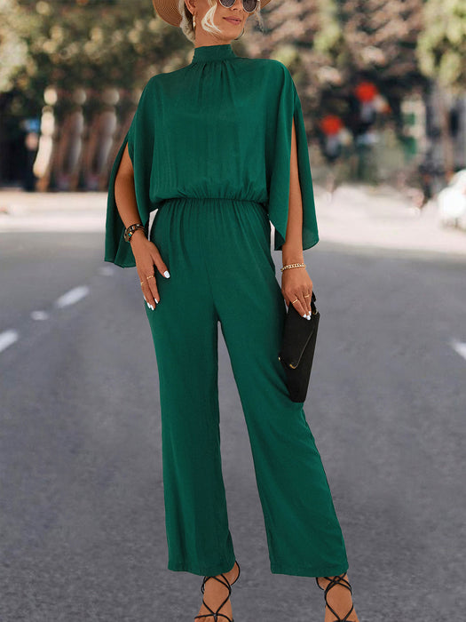 Color-Green-Women Clothing Popular Turtleneck Jumpsuit-Fancey Boutique