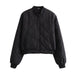 Color-Black-Early Autumn Women Clothing Minority Short Cotton Jacket Bomber Jacket Jacket-Fancey Boutique