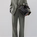 Color-Autumn Women Suits Coat Vest Pants Suit Button-Fancey Boutique