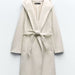 Color-Ivory-Fall Women Clothing Hooded Woolen Coat Windbreaker Coat-Fancey Boutique
