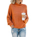 Color-Orange-Autumn Winter Knitwear Women Clothing Thick Thread Turtleneck Pullover Women-Fancey Boutique