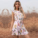 Summer Women Wear Printed Waist Controlled Patchwork Ruffled Design Dress-Fancey Boutique