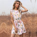 Summer Women Wear Printed Waist Controlled Patchwork Ruffled Design Dress-Fancey Boutique