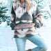 Color-Pink-Western North America Aztec Woolen Baggy Coat Autumn Winter Ethnic Hooded Coat Women-Fancey Boutique