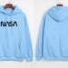 Color-Light Blue-Autumn Winter Coat Women NASA Print Hooded Fleece Lined Sweater Women Autumn Korean Loose-Fancey Boutique