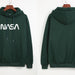 Color-Backish Green-Autumn Winter Coat Women NASA Print Hooded Fleece Lined Sweater Women Autumn Korean Loose-Fancey Boutique