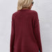 Color-Jujube Red-Autumn Winter Solid Color Pullover V Neck Sweater Women Street Hipster Sweater-Fancey Boutique