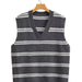 Color-Gray-Fall Women Clothing Fashionable All Match Sleeveless Striped Vest-Fancey Boutique