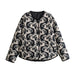 Color-Multi-Autumn Winter Collarless Animal Print Loose Cotton Coat Jacket Coat Women-Fancey Boutique