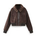 Women Autumn Y2g Double Sided Faux Shearling Jacket Short Zipper Jacket-Fancey Boutique