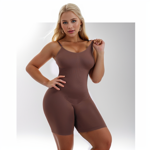 Color-Brown-Body Shaping Corsets Postpartum Belly Contraction Hip Lifting Tight Adjustable One Piece Boxers Girdle-Fancey Boutique