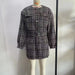 Color-Black Suit-Lace up Waist Tight Tweed Coat Two Piece Suit Women Autumn Slim Fit Skirt-Fancey Boutique