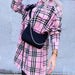 Color-Pink-Women Autumn Winter Plaid Woolen Coat-Fancey Boutique