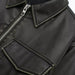 Winter Comfort Collared Long Sleeve Black Faux Leather Zipper Jacket Coat for Women-Fancey Boutique