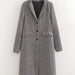 Color-Gray-Autumn Korean Loose Socialite High Grade Herringbone Pattern Collar Woolen Coat-Fancey Boutique