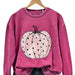 Color-Magenta-Ladies Cotton Halloween Limited Washed Worn Rib Stitching Thickening Sweater-Fancey Boutique