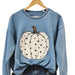 Color-skyblue-Ladies Cotton Halloween Limited Washed Worn Rib Stitching Thickening Sweater-Fancey Boutique