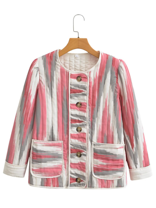 Color-Multi-Autumn Zipper French Short Thin Cotton Coat-Fancey Boutique