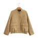 Color-camel-Autumn Winter Women Clothing Sequin Big Mouth Pocket Decoration Loose Jacket Coat-Fancey Boutique