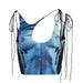 Color-Light Blue-Sexy Street Body Print Strap Vest-Fancey Boutique