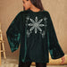 Color-Green-Women Clothing Autumn Winter Embroidered Fluff Coat-Fancey Boutique