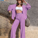 Color-Purple-Women Wear Models to Choose Overall Coordination Loose Two Piece Suit-Fancey Boutique