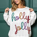 Color-White-Winter Women Clothing Letter Graphic Crew Neck Long Sleeve Loose Casual Christmas Pullover Sweater-Fancey Boutique