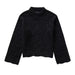 Color-Black-Women Clothing French Retro Minority Diamond Jacquard Hollow Out Cutout Puff Sleeve Pullover Sweater-Fancey Boutique
