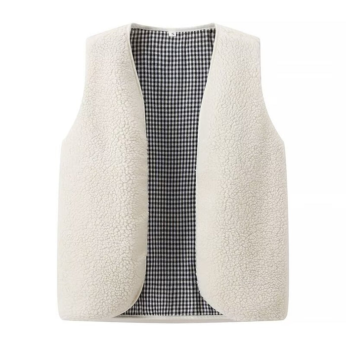 Color-White-Autumn Winter Women Clothing Coat Vest Coat-Fancey Boutique