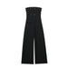 Color-Black-Fall Women Clothing Light Mature Tube Top Linen Blended Jumpsuit-Fancey Boutique