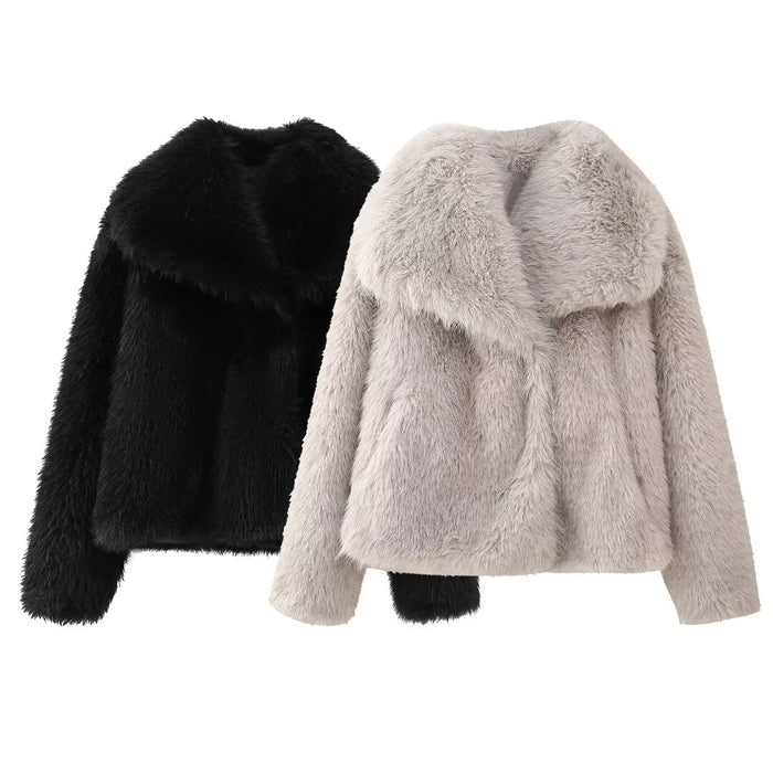 Artificial Fur Mink like Coat Winter Coat Socialite Top