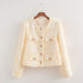 Color-Ivory-French High Grade Short Chanel Coat Women Autumn Winter Wild Socialite Short Jacket-Fancey Boutique