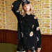 Color-Black-Autumn Winter Sweater Rugby Sequined Coat for Women Loose Shirt-Fancey Boutique