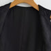 Women Clothing French Black Velvet V Neck Vest Jacket-Fancey Boutique