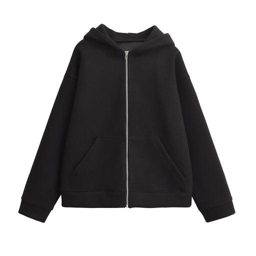 Color-Black-Winter Women Clothing Zipper Bomber Jacket Coat-Fancey Boutique