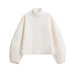 Color-White-Winter Women Clothing Street Round Neck Warp Knitted Beaded Leather Sweater-Fancey Boutique