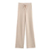 Color-Oatmeal Color-Winter Women Clothing Glutinous Rice Pants Knitted Elastic Trousers-Fancey Boutique