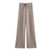 Color-Khaki-Winter Women Clothing Glutinous Rice Pants Knitted Elastic Trousers-Fancey Boutique