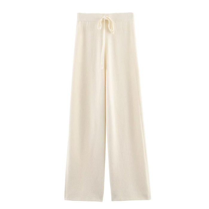 Color-Ivory-Winter Women Clothing Glutinous Rice Pants Knitted Elastic Trousers-Fancey Boutique