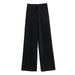 Color-Black-Winter Women Clothing Glutinous Rice Pants Knitted Elastic Trousers-Fancey Boutique