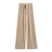 Color-Khaki-Winter Women Clothing Mink-like Long Hair Knitted Casual Pants Knitted Trousers-Fancey Boutique